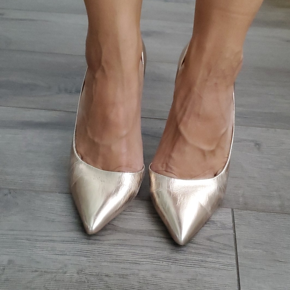 Call It Spring Metallic Clear Heels